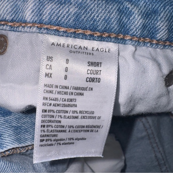 American Eagle Light Wash super high rise ankle straight distressed jeans 0P - Picture 5 of 16